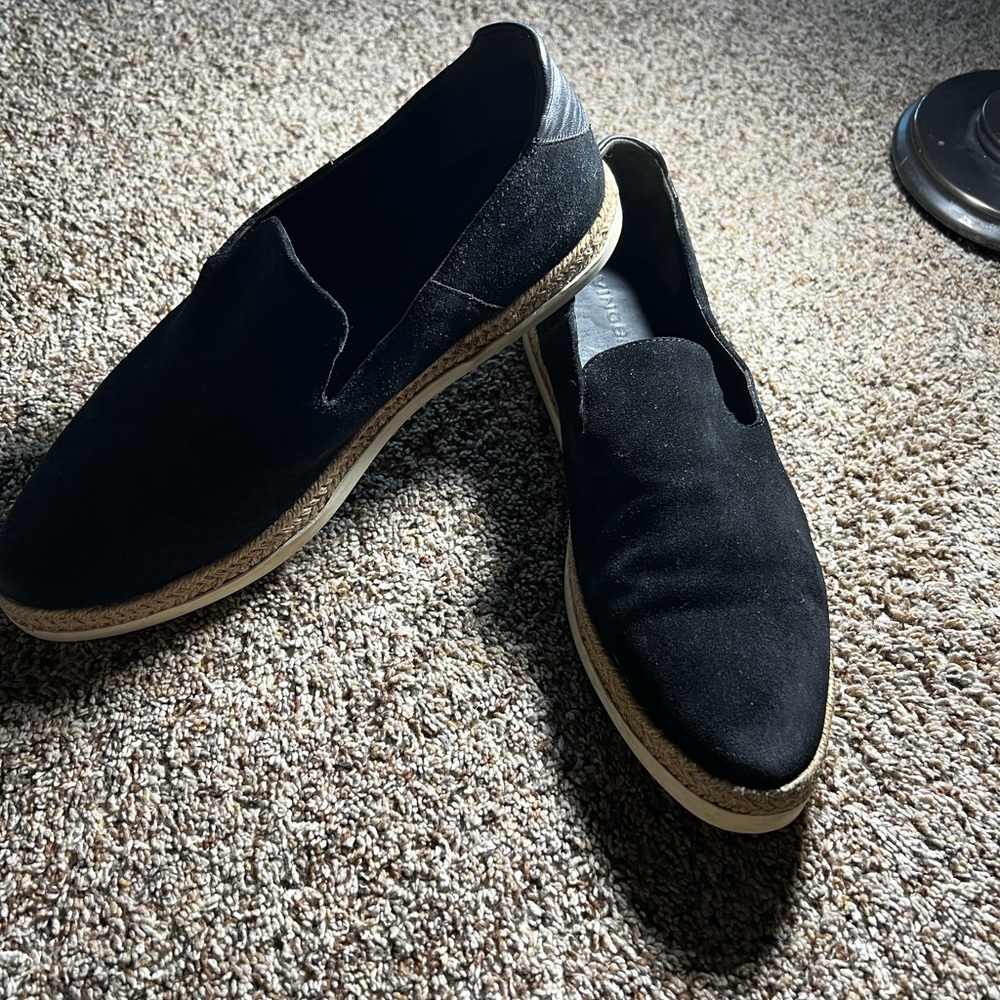 Vince Women Size 8.5M Dillon Espadrille Sneakers Suede Leather